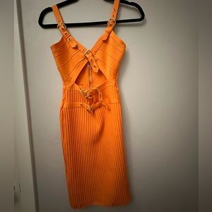 Bandage orange dress
